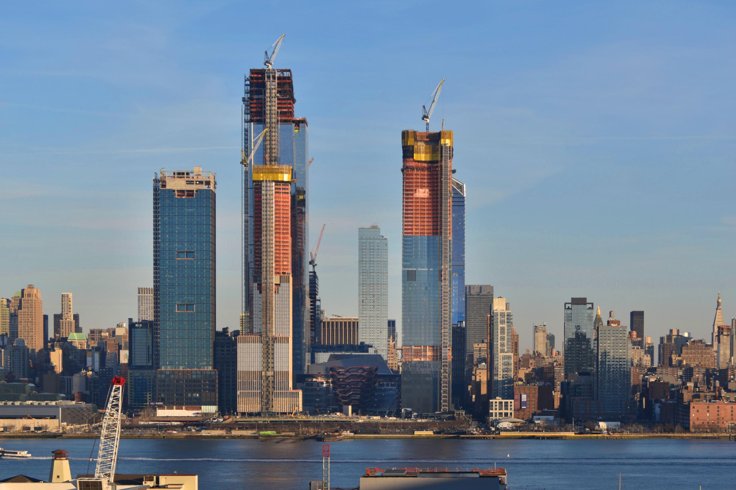 Husdon Yards from across the Hudson River.