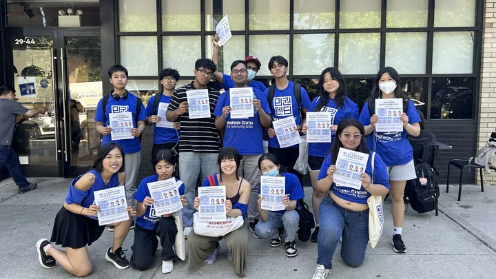 MinKwon civic engagement team and MinKwon youth canvassing for local elections. Photo: provided by Gwen Phagnasay Le.